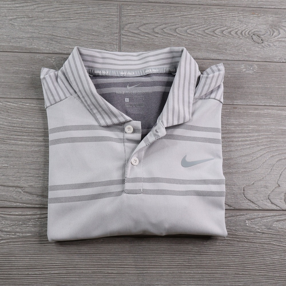 Nike Zonal Cooling Tiger Woods Collection Polo Golf Shirt Sz Large TPC Sawgrass